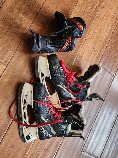 Black CCM Tacks AS-V Hockey Skates Regular Width Size 3 (Used)