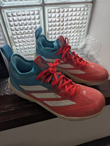 Adidas Adizero Impact 2.0 Candy Red Kid's 7Y Molded Cleats