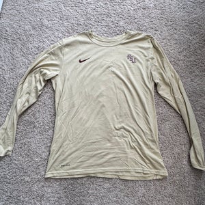 Florida State Gold Large Adult Unisex Nike Dri-Fit Long Sleeve Shirt (Used)