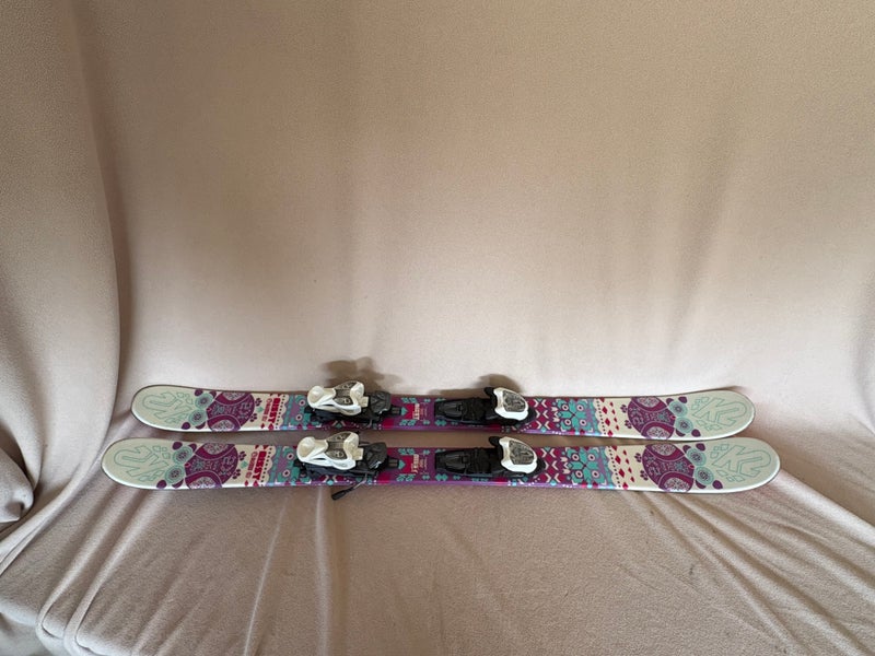 Kid's All Mountain 129 cm K2 Missy Skis With Bindings (Used)