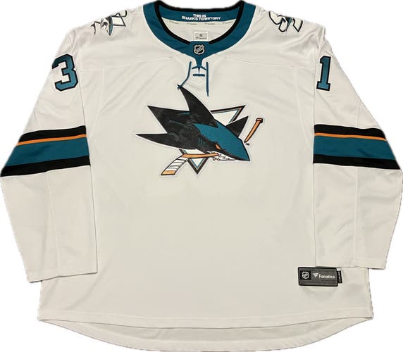 San Jose Sharks Martin Jones Fanatics Breakaway Away NHL Hockey Jersey Size 4XL