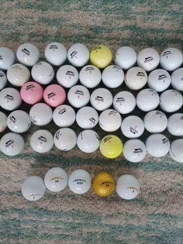 60 Slazenger used golf balls. Zstar. 5A,4A. MONEY x 5!