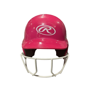 Used Rawlings PNK HELMET  6 1/4- 6 7/8 Batting Helmet w/Mask Pink One Size 11834-S000047952