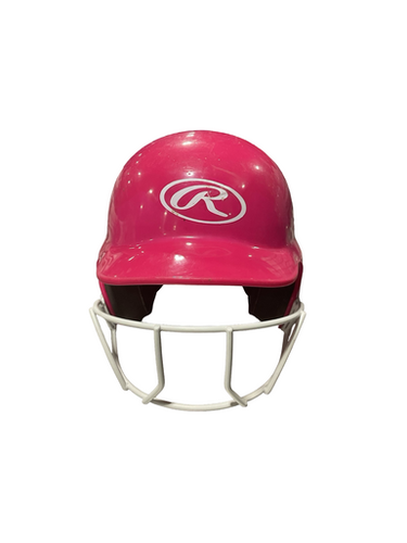 Used Rawlings PNK HELMET  6 1/4- 6 7/8 Batting Helmet w/Mask Pink One Size 11834-S000047952