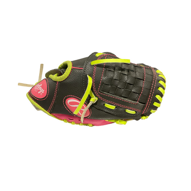Used Rawlings PLAYERS SERIES BLK/PINK GLOVE BB/SB Glove RH Throw Black 9 1/2" 11834-S000047889