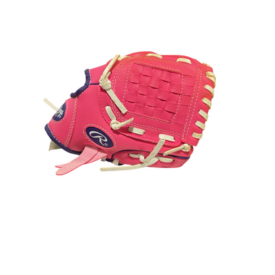 Used Rawlings PLAYERS SERIES TBALL GLOVE BB/SB Glove RH Throw Pink 9" 11834-S000047888