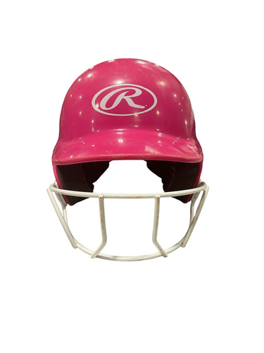 Used Rawlings PINK HELMET SZ 6 1/4- 6 7/8 Batting Helmet w/Mask Pink MD 11834-S000047881