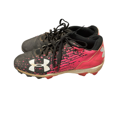 Used Under Armour PNK/BLK BB/SB Cleats Black Junior 04.5 11834-S000048041