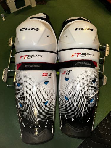 Senior CCM Jetspeed FT8 Pro 14" Shin Pads (Used)
