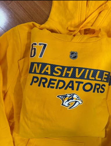 Alexander Campbell 67 Nashville Predators Fanatics Authentic Pro Hoodie Player L
