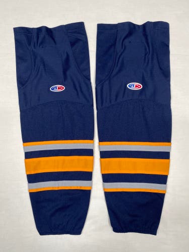 NEW Athletic Knit HS2100 Socks, Navy/Gold/Gray, Junior