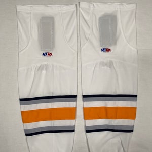 NEW Athletic Knit HS2100 Socks, White/Navy/Gold/Gray, Intermediate