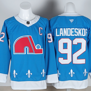 Colorado Avalanche Landeskog Jersey # 92 Blue Stitched Jersey Size 50