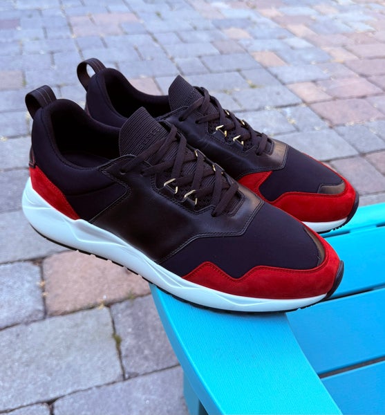 Men’s Buscemi Black/Red/white Ventura Retro Sneakers - Euro Size 45 - US Size 12