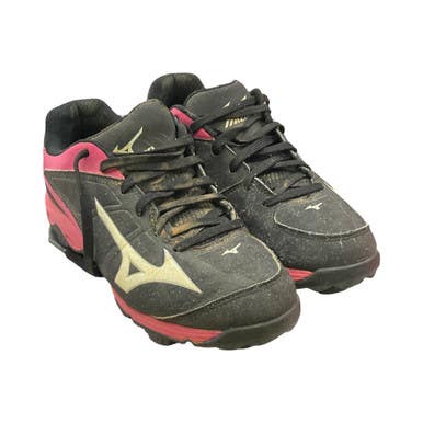 Used Mizuno SOFTBALL TURF SHOES BB/SB Cleats Pink And Black Junior 04 11859-S000029052