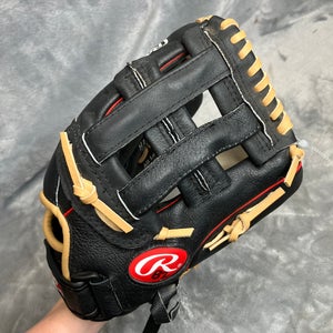 Black Rawlings Highlight Series RH Outfield Baseball Glove 11.5" (Used)
