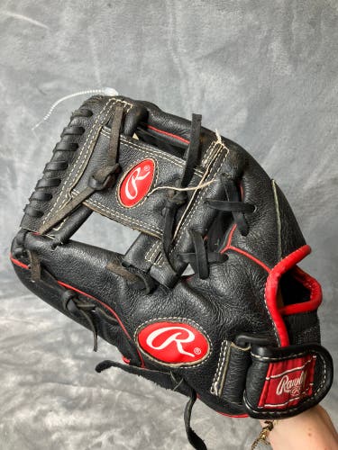 Black Rawlings Sure Catch LH Infield Baseball Glove 11" (Used)