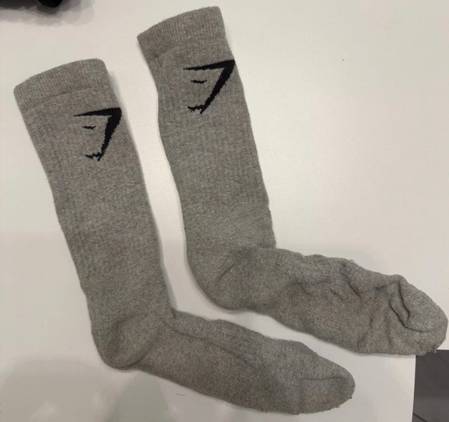 Gymshark Grey Adult Unisex Large/Extra Large Sock (Used)