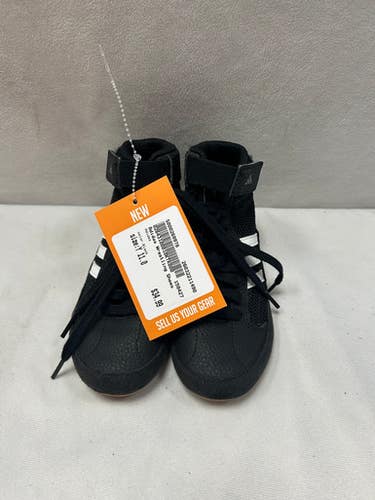 Used Adidas Wrestling Shoes Black Youth 11.0 11490-S000269978