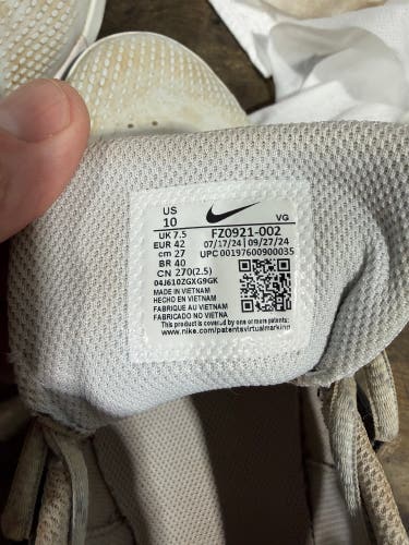 Gray Men's Size M 10.0 (W 11.0) Nike Hyperdiamond 4 Keystone Low Top (Used)