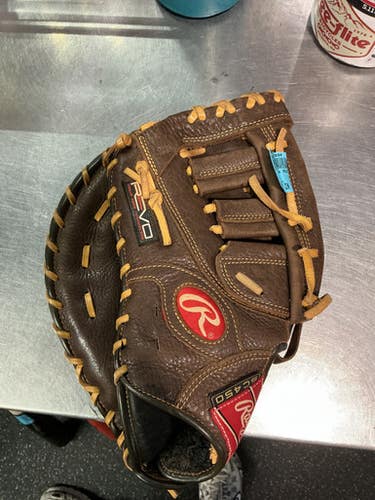 Used Rawlings 4SC12FBPT LH Throw Fastpitch Gloves Brown 12" 10743-S000480884