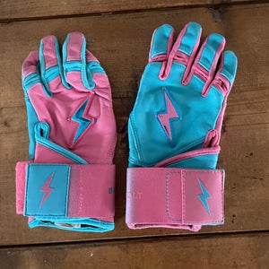 Youth Small Bruce Bolt Long Cuff Batting Gloves (Used)