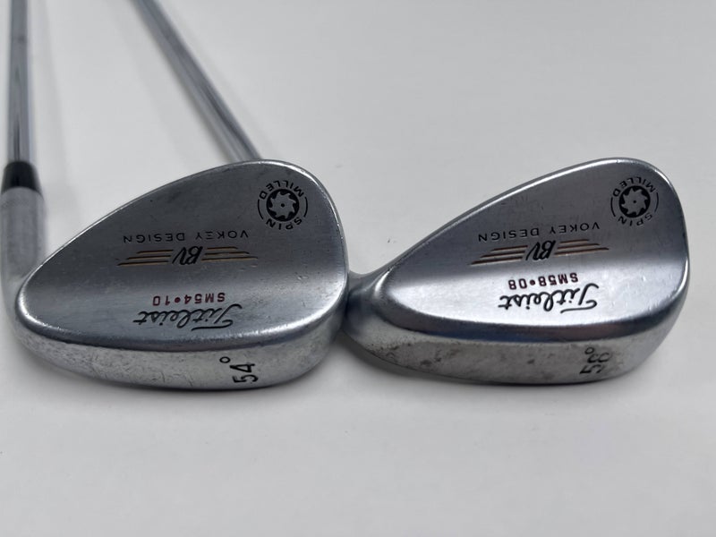 Titleist Vokey Spin Milled CC Chrome Wedge Set 54* 10 58* 8 Wedge Steel Mens RH