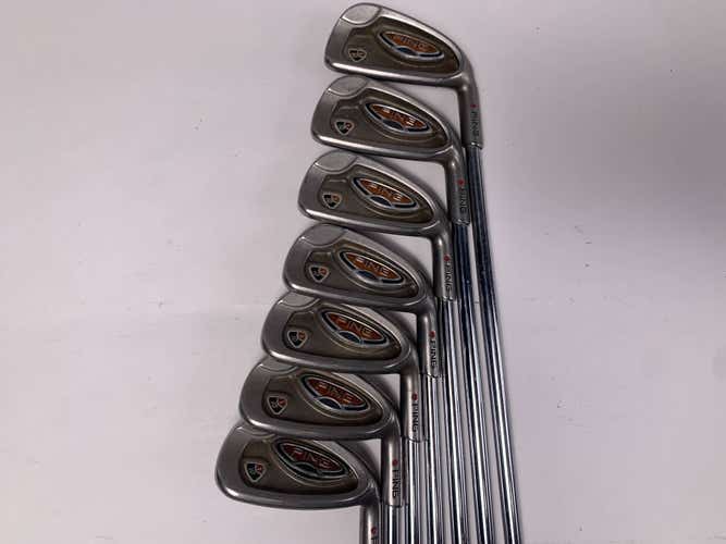 Ping i10 Iron Set 4-PW Red Dot 1* Flat AWT Stiff Steel Mens RH