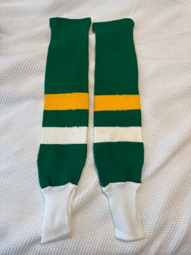 Minnesota North Stars hockey socks Green Yellow 28 inch Senior