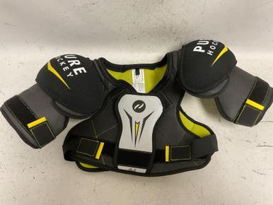 Used Pure Hockey Junior Shoulder Pads Black And Yellow SM 11855-S000200299