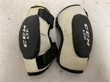 Used CCM LTP Junior Elbow Pads White And Black SM 11855-S000200300