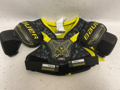 Used Bauer SUPREME MACH Youth Shoulder Pads Black And Gold LG 11855-S000200293
