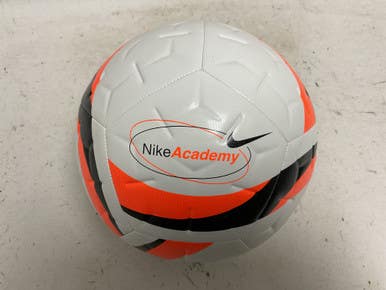 Used Nike ACADEMY Size 5 Soccer Ball Black/Orange/White 11855-S000200279