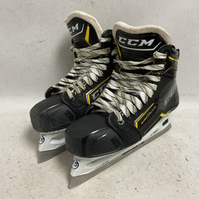 Used CCM TACKS 9380 Senior Goalie Skate White/Black/Yellow Senior 6.5 11855-S000200281