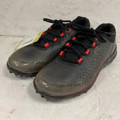 Used Sketchers 53522 Mens Golf Shoes Black And Red Senior 10 11855-S000200269