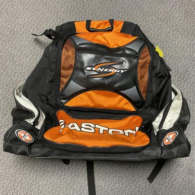 Used Easton SYNERGY Sr Hockey Backpack Black And Orange 11855-S000200256