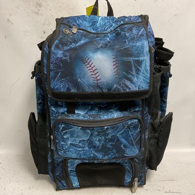 Used BoomBah SUPERPACK BB/SB Player Backpack Black And Carolina Blue 11855-S000200355