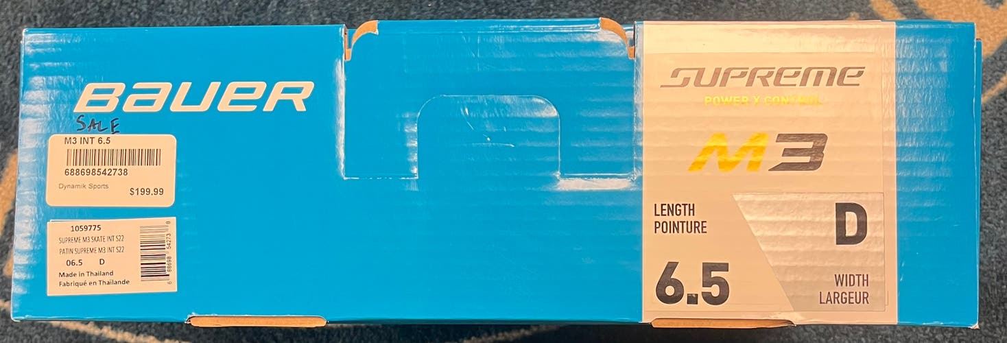 Bauer Supreme M3 Hockey Skates Senior Size 6.5 Fit D