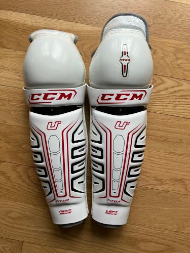 Senior CCM U+ Crazy Light 15" Shin Pads (Used)
