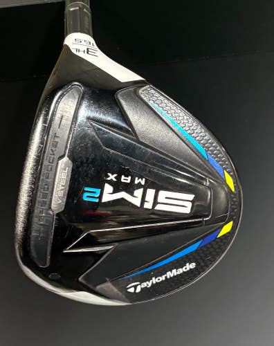 TaylorMade SIM2 MAX 16.5* 3 Wood Stiff HZRDUS RDX SMOKE 70g RH Used