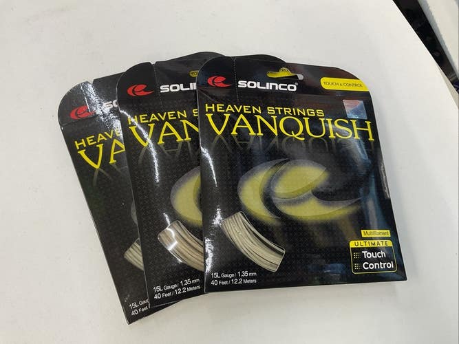3 Pack Solinco Vanquish 15Lg/1.35mm Natural Strings