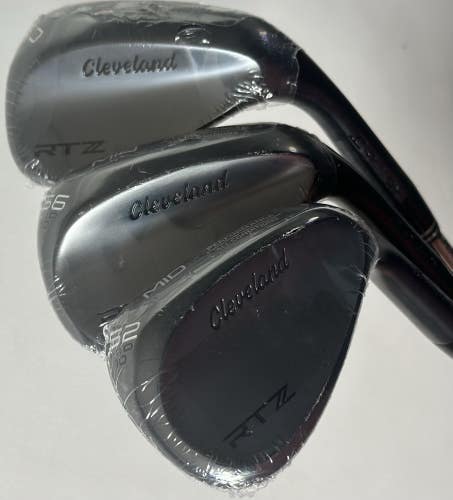 Cleveland RTZ Black Satin Wedge Set 52-10, 56-10, 60-10 Steel DG Spinner RH NEW!