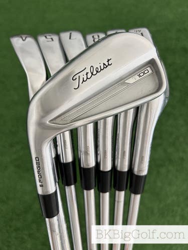 LH Titleist T100 23 Forged Iron Set 4-P / True Temper AMT Red Stiff