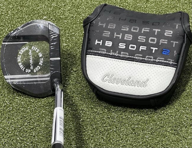 Cleveland HB Soft 2 Black Retreve Putter LEFT Hand w/ All In Shaft 35" LH NEW