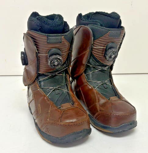 K2 Maysis Dual Boa-Coiler Brown Leather Snowboard Boots Intuition Liners 9/42