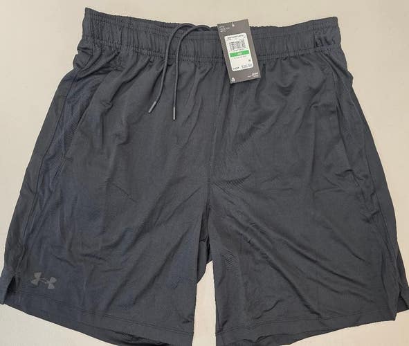Under Armour UA Mens Shorts 1376955 001 BLACK 9" Pocketed NWT LARGE $35