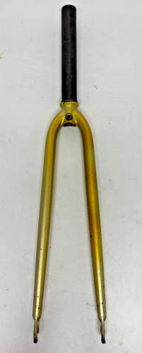 Yellow Steel 700C Road Bike Fork 180mm 1-1/8" Threadless Steerer Tube