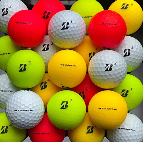 15 Near Mint AAAA Bridgestone E12  Soft Used/ Recycled Golf Balls w/ Asst. Color