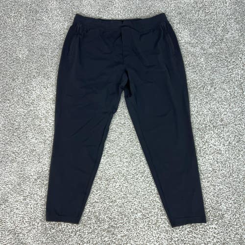 Lululemon Pants Mens 2XL Black Woven Track Joggers Ankle Zip Athletic Running