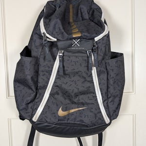 Nike Elite Quad Zip System Backpack Team 2.0 Gray Black Hoops Basketball Max Air